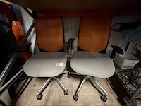 4x 4 stuks sitland spa qc bureaustoelen, sitland spa, qc, grijs / oranje, 2007 - afbeelding 1 van  1