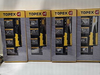 4x 6-delige popnageltangen topex, geel/chroom - afbeelding 1 van  4