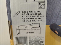 4x 6-delige popnageltangen topex, geel/chroom - afbeelding 3 van  4