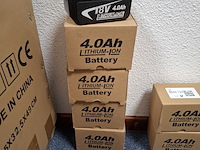 4x accu 18v - 4.0ah - afbeelding 1 van  5