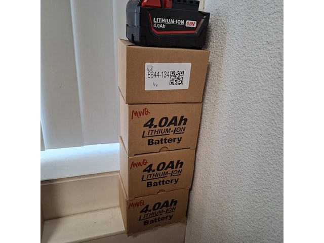 4x accu 18v - 4.0ah - afbeelding 1 van  6