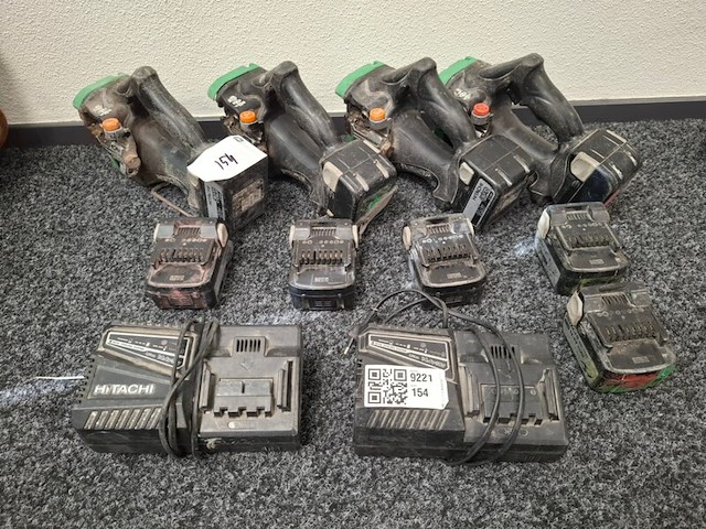 4x accu draadeindknipper hitachi, 3x cl14dsl, 1x cl18dsl - afbeelding 1 van  6