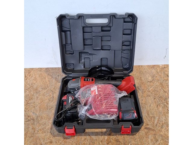 4x accu haakse slijper 125mm, brushless, blauw - afbeelding 8 van  10