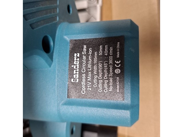 4x accu handcirkelzaag 165 mm, brushless, blauw - afbeelding 7 van  8