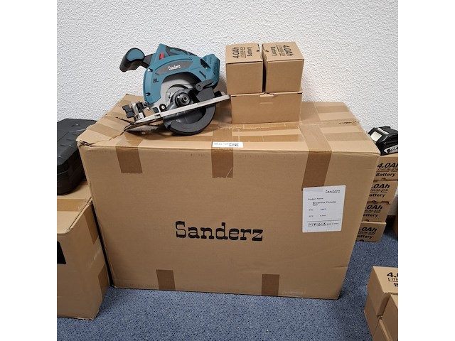 4x accu handcirkelzaag 165 mm, brushless, blauw - afbeelding 8 van  8