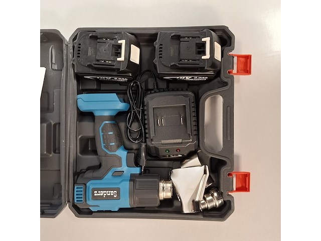 4x accu heteluchtpistool, blauw - afbeelding 10 van  11