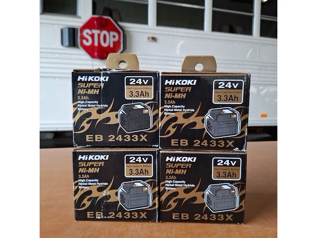 4x accu hikoki, eb 2433x 24v 3.3ah - afbeelding 1 van  2