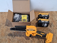 4x accu kettingzaag 6 inch, geel - afbeelding 7 van  9