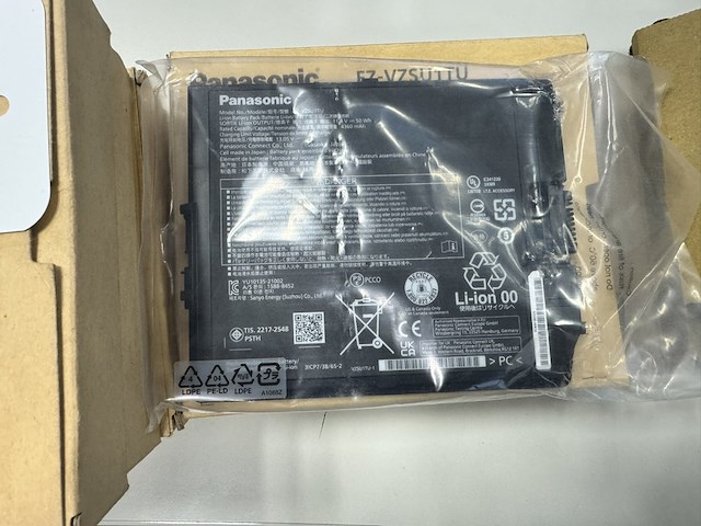 4x accu pack, panasonic, fz-vzsu1tu, zwart - afbeelding 1 van  4