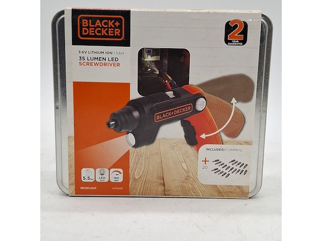 4x accu schroevendraaier, black&decker, bdcsfl20at - afbeelding 2 van  7