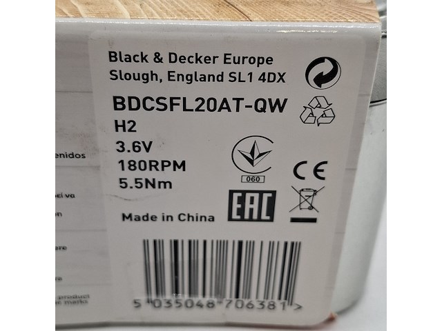 4x accu schroevendraaier, black&decker, bdcsfl20at - afbeelding 6 van  7