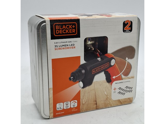 4x accu schroevendraaier, black&decker, bdcsfl20at - afbeelding 1 van  7