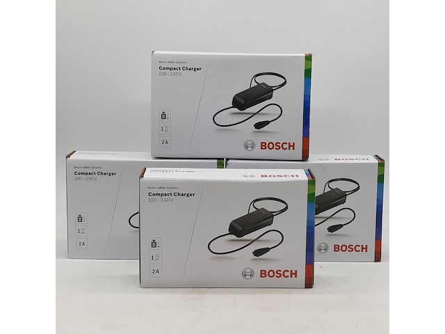 4x acculader t.b.v fietsaccu, bosch, compact charger 100-240v - afbeelding 1 van  5