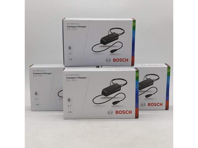 4x acculader t.b.v fietsaccu, bosch, compact charger 100-240v - afbeelding 1 van  5
