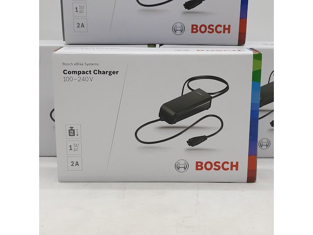 4x acculader t.b.v fietsaccu, bosch, compact charger 100-240v - afbeelding 2 van  5