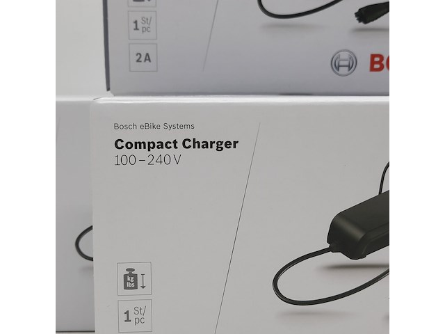 4x acculader t.b.v fietsaccu, bosch, compact charger 100-240v - afbeelding 3 van  5