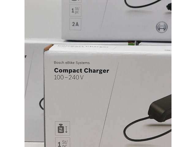 4x acculader t.b.v fietsaccu, bosch, compact charger 100-240v - afbeelding 3 van  5