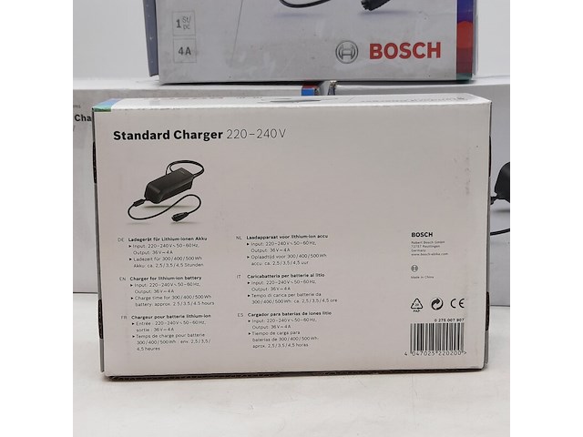 4x acculader t.b.v fietsaccu, bosch, standard charger 220-240v - afbeelding 4 van  7