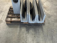 4x afvoergoot/lijngoot/zandvanggoot materiaal glasvezelversterkt beton incl. gietijzer rooster., hauraton faserfix, ks150.020 - afbeelding 3 van  5