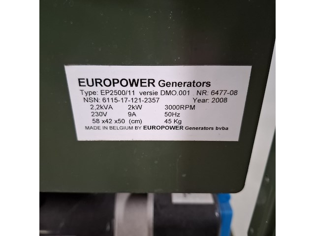 4x aggregaat, euro power, ep2500/11 - afbeelding 7 van  20