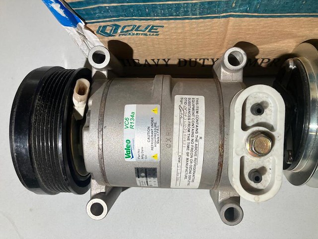 4x airco compressoren , que ,valeo, sanden, qp-21-1704, vc6, s8239 sd7h15, grijs / chroom - afbeelding 4 van  7