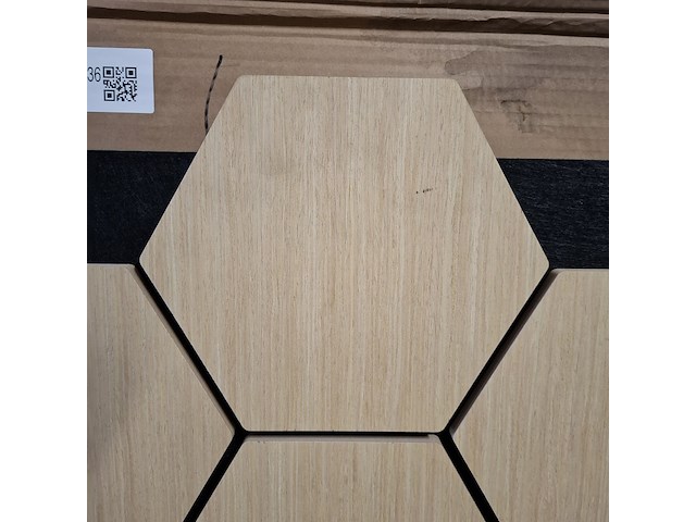4x akoestisch wandpaneel, hexagon classic oak - afbeelding 2 van  3