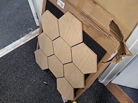 4x akoestisch wandpaneel, hexagon classic oak - afbeelding 3 van  3