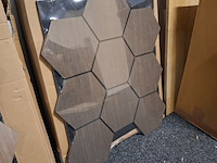 4x akoestisch wandpaneel, hexagon smoke - afbeelding 1 van  4
