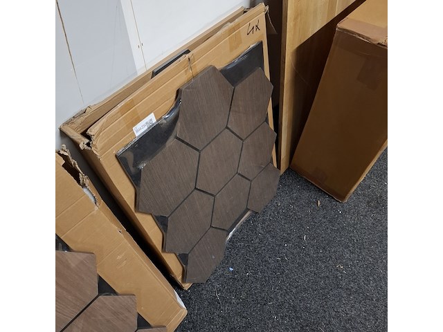 4x akoestisch wandpaneel, hexagon smoke - afbeelding 3 van  4