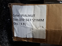 4x akoestisch wandpaneel, hexagon walnoot - afbeelding 3 van  3