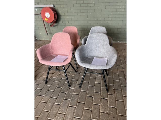 4x albert kuip soft armstoel zuiver, grijs en roze - afbeelding 1 van  5