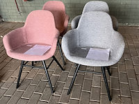 4x albert kuip soft armstoel zuiver, grijs en roze - afbeelding 1 van  5