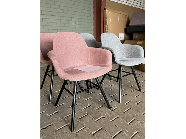 4x albert kuip soft armstoel zuiver, grijs en roze - afbeelding 2 van  5