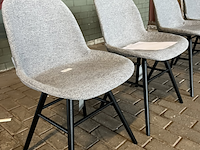 4x albert kuip soft eetkamerstoel zuiver, grijs / chroom - afbeelding 3 van  5