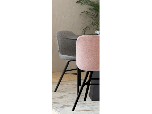 4x albert kuip soft eetkamerstoel zuiver, grijs / chroom - afbeelding 5 van  5