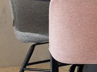 4x albert kuip soft eetkamerstoel zuiver, grijs / chroom - afbeelding 5 van  5