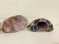 4x amethist / chalcedoon geode - afbeelding 2 van  5