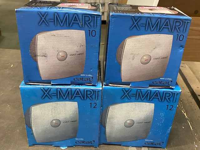 4x badkamerventilator, x-mart, inox t, rvs - afbeelding 1 van  6
