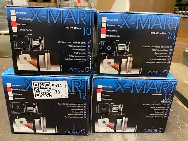 4x badkamerventilator, x-mart, inox t, rvs - afbeelding 5 van  6