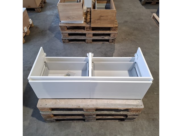 4x badmeubel dekker, lanesto, glans wit - afbeelding 5 van  6