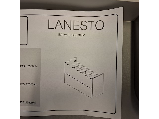 4x badmeubel lanesto, mat wit - afbeelding 4 van  6
