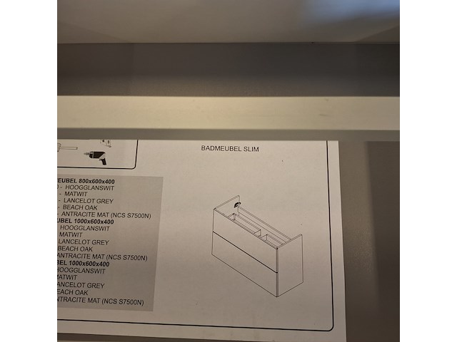 4x badmeubel, lanesto, mat wit - afbeelding 7 van  8
