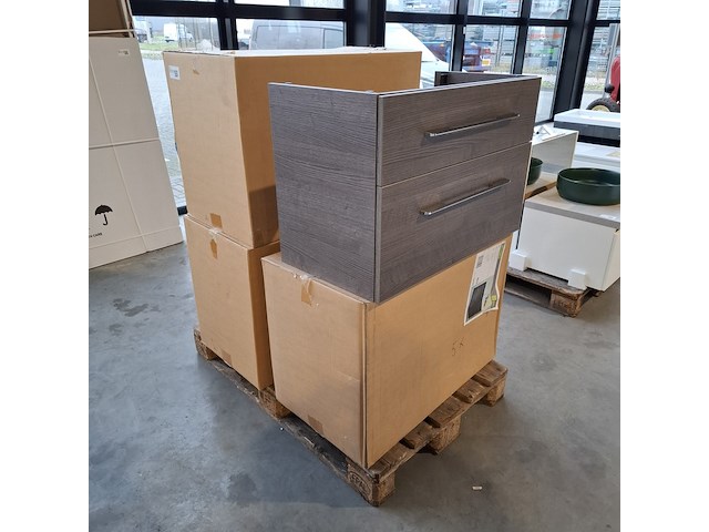 4x badmeubel vittoria, 80 grey, grijs - afbeelding 1 van  8