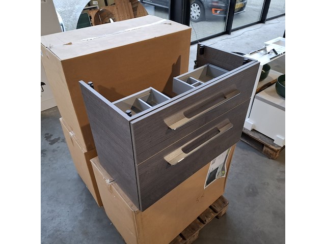 4x badmeubel vittoria, 80 grey, grijs - afbeelding 3 van  8