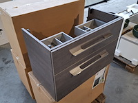 4x badmeubel vittoria, 80 grey, grijs - afbeelding 3 van  8