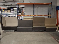 4x bank, beige / antraciet
