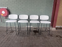 4x barkruk boucle zwart onderstel, vanharte, jolien - afbeelding 1 van  10