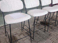 4x barkruk boucle zwart onderstel, vanharte, jolien - afbeelding 3 van  10