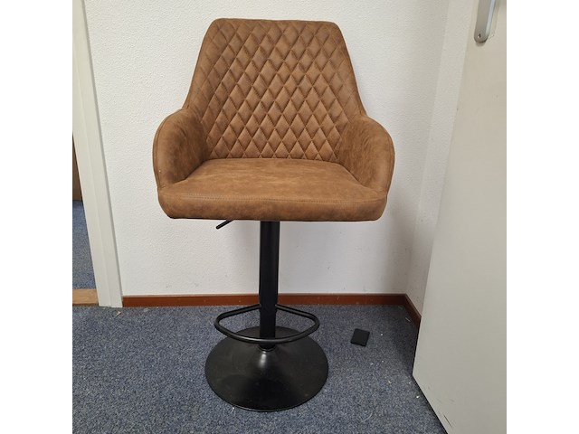 4x barkruk cognac - afbeelding 1 van  5