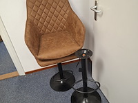 4x barkruk cognac - afbeelding 4 van  5